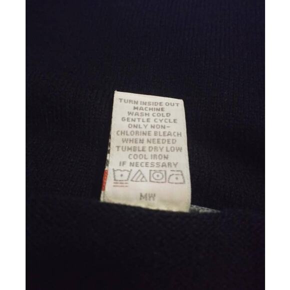 Dockers Black & Gray Color Block Patchwork Crew Neck Grandpa Sweater Sz Large - Picture 5 of 7